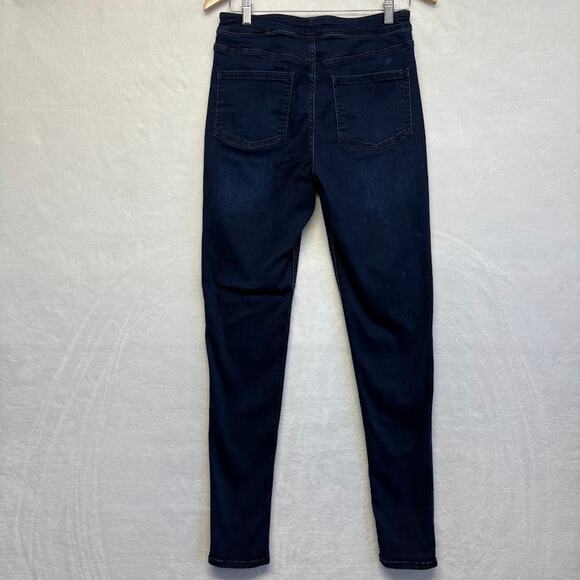 American Tall Blue Denim Jegging Jeans Mid Rise Dark Wash Size MT M TALL - Picture 3 of 12